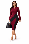 Berry Office Dress 