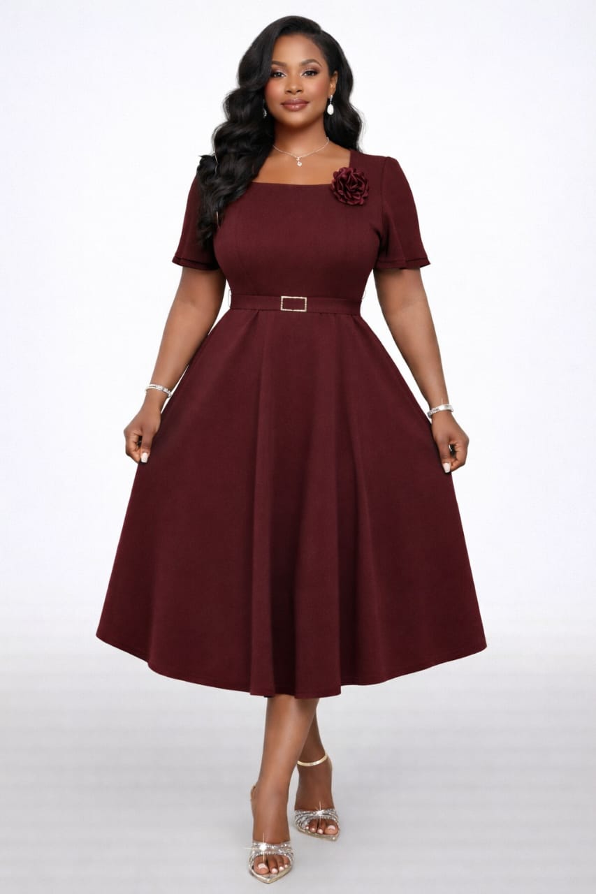 Scarlet Office Dress 