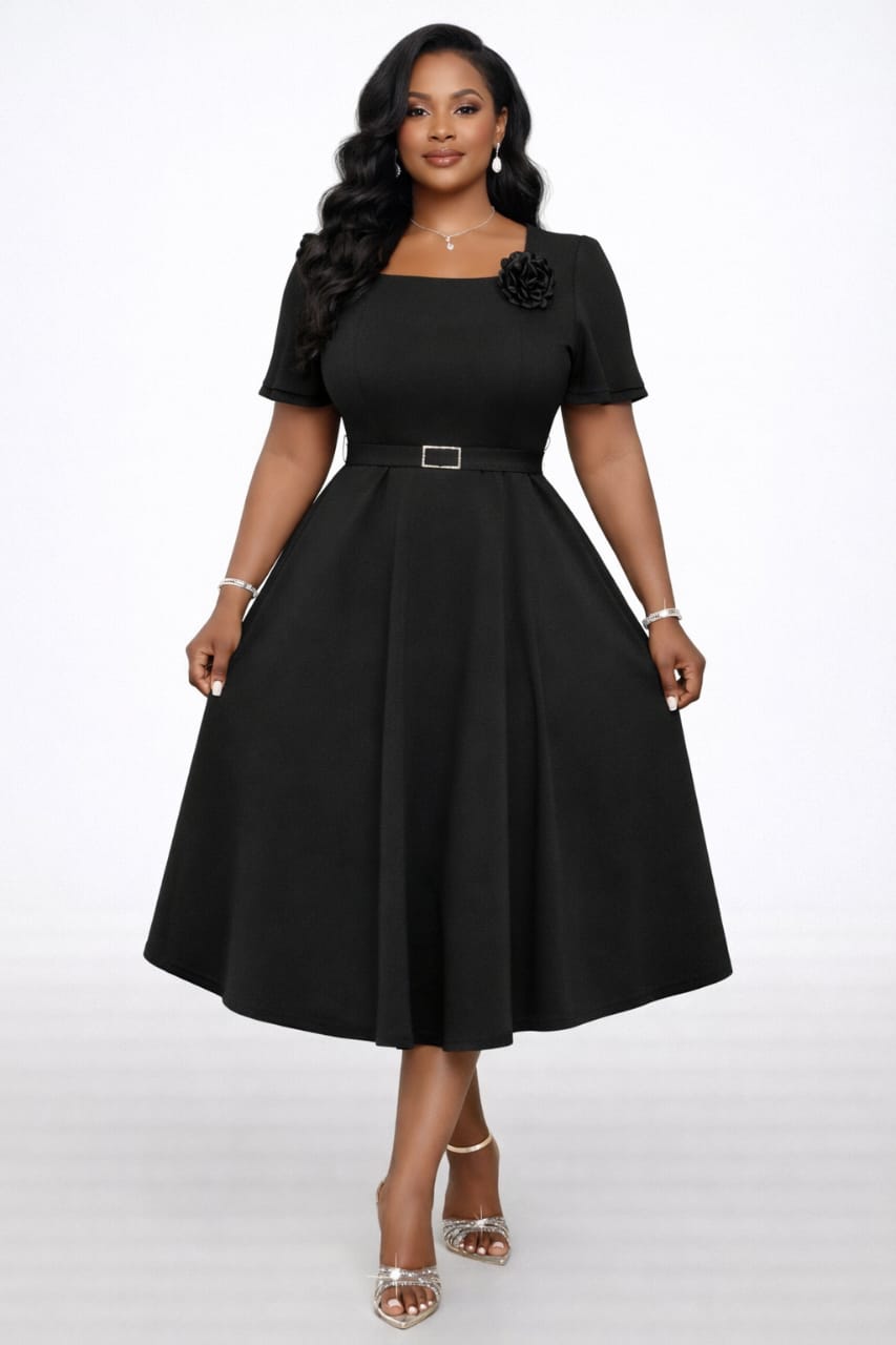 Scarlet Office Dress 