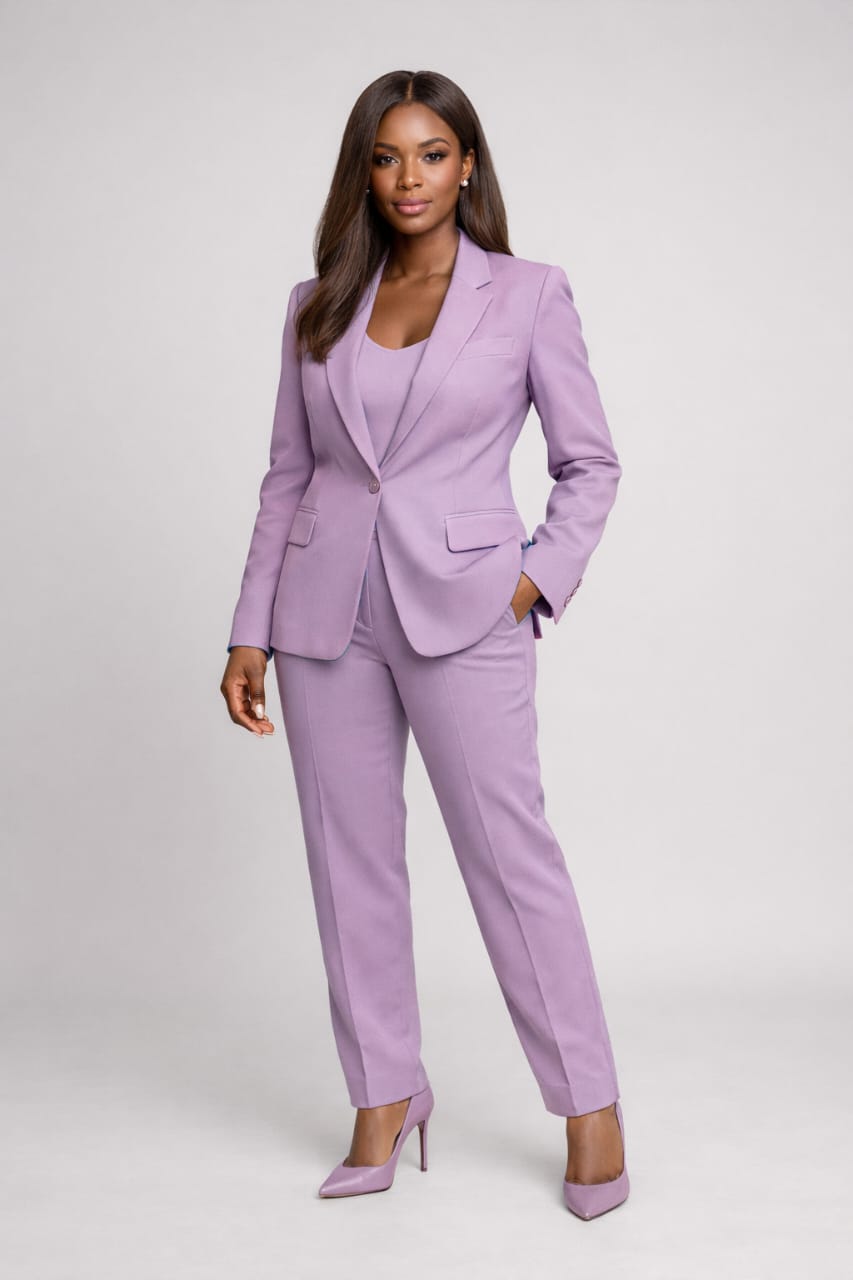 Kendi Bow Blazer and Pant Set 