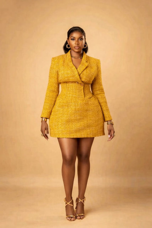 Abike Tweed Office Dress 